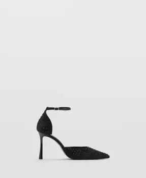 Женские туфли на каблуке Crystal Heel MANGO, черный