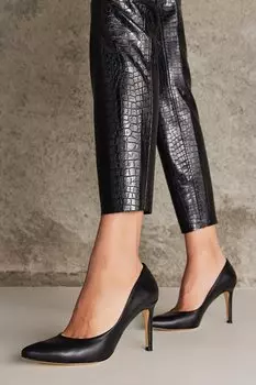 Женские туфли на каблуке из натуральной кожи 1331003Z4292 Черный Ziya Ayakkab