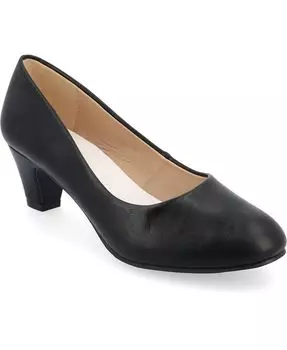 Женские туфли на каблуке Luu Journee Collection, цвет Black- Faux Leather Polyurethane