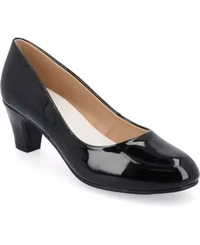 Женские туфли на каблуке Luu Journee Collection, цвет Patent, Black- Faux Leather Polyurethane