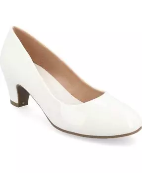 Женские туфли на каблуке Luu Journee Collection, цвет Patent, White- Faux Leather Polyurethane