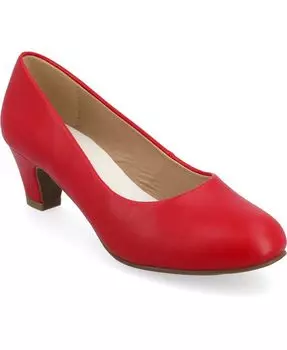 Женские туфли на каблуке Luu Journee Collection, цвет Red- Faux Leather Polyurethane