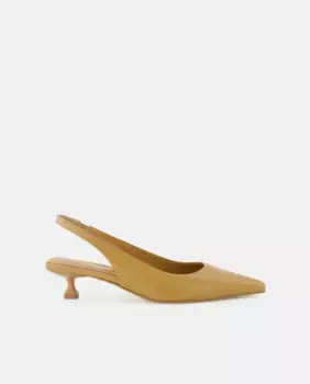 Женские туфли на каблуке с открытой пяткой Latouche, цвет 730 Camel