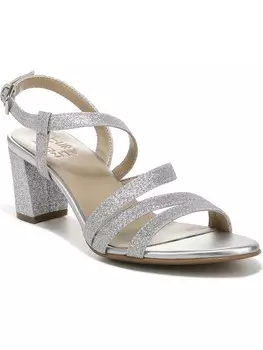 Женские туфли на каблуке с переливающимися ремешками Naturalizer, цвет Silver Glitter