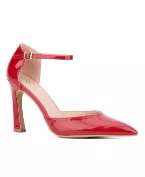 Женские туфли на каблуке Xaria с ремешком на щиколотке New York & Company, красный