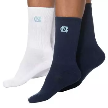 Женские туфли на каблуке ZooZatz темно-синего/белого цвета North Carolina Tar Heels, 2 пары носков четверть длины
