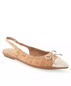 Женские туфли на плоской подошве Donna с острым носком и пяткой на пятке Aerosoles, бежевый