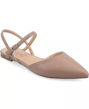 Женские туфли на плоской подошве из пенопласта с пряжкой и острым носком Martine Tru Comfort Journee Collection, розовый