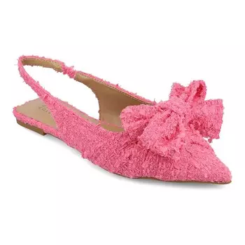 Женские туфли на плоской подошве из пены с острым носком с открытым носком Journee Collection Sabbrina Tru Comfort, розовый