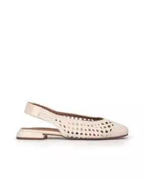 Женские туфли на плоской подошве из плетеной кожи с ремешком Pedro Miralles, белый