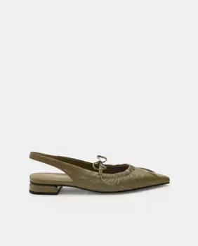 Женские туфли на плоской подошве с бантом Latouche, хаки