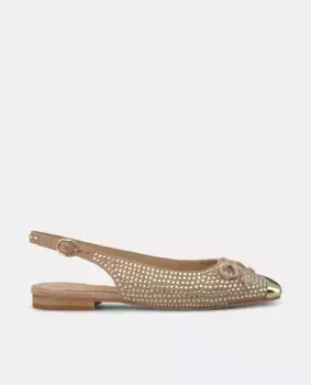 Женские туфли на плоской подошве с бантом на носке и застежкой на пряжку Alma en Pena, коричневый