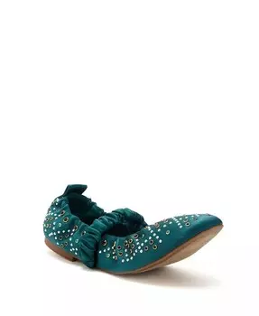 Женские туфли на плоской подошве с квадратным носком The Jammy Scrunch Katy Perry, зеленый