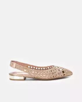 Женские туфли на плоской подошве с открытым задником и резиновой подошвой Xti, цвет Nude