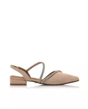 Женские туфли на плоской подошве с пяткой и перекрестным ремешком Mariamare, цвет Natural