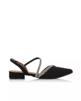 Женские туфли на плоской подошве с пяткой и перекрестным ремешком Mariamare, черный