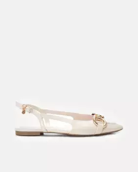 Женские туфли на плоской подошве с застежкой-пряжкой Xti, белый