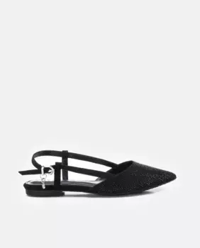 Женские туфли на плоской подошве с застежкой-пряжкой Xti, черный