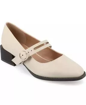 Женские туфли на плоской подошве Savvi Mary Jane Journee Collection, слоновая кость