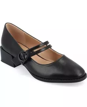 Женские туфли на плоской подошве Savvi Mary Jane Journee Collection, черный