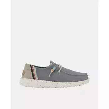 Женские туфли на шнуровке из органического хлопка синего цвета HeyDude, синий