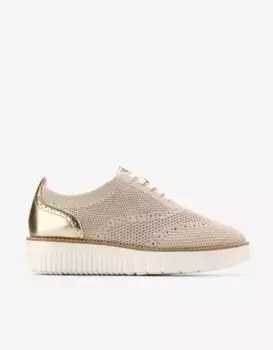 Женские туфли на шнуровке из ткани Stitchlite Cole Haan, бежевый