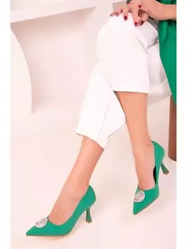 Женские туфли на шпильке с каменной отделкой Soho Exclusive, зеленый