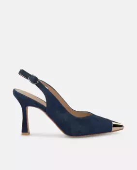 Женские туфли на шпильке с металлическим острым носком Alma en Pena, синий