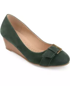 Женские туфли на танкетке Graysn Journee Collection, зеленый