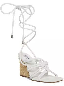 Женские туфли на танкетке с квадратным носком и ремешками IDOLIZED Steve Madden, белый