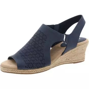 Женские туфли на танкетке с лазерной обработкой SERENA Easy Street, темно-синий