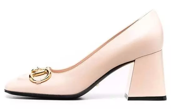 Туфли женские Gucci Horsebit High Heels, розовый