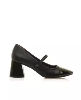 Женские туфли на высоком каблуке с черной деталью на носке Mariamare