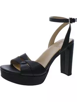 Женские туфли Nevena с открытым носком и ремешком на щиколотке Naturalizer, цвет black smooth