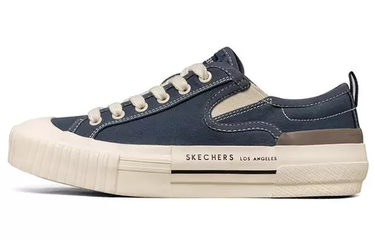 Женские туфли New Moon Canvas с низким верхом, темно-синие Skechers