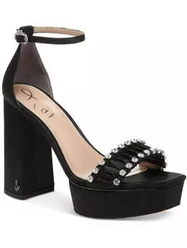 Женские туфли Ninette с декоративным ремешком на щиколотке Sam Edelman, цвет black satin