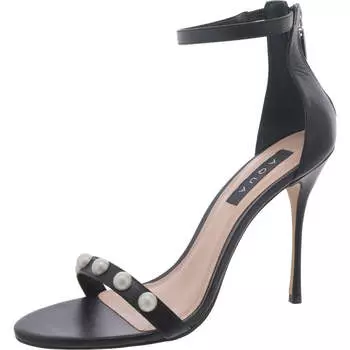 Женские туфли Olivia с ремешком на щиколотке и стразами Aqua, цвет black pearl