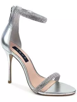 Женские туфли Olivia с ремешком на щиколотке и стразами Aqua, цвет cristal/prata