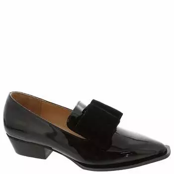 Женские туфли Pat & Bow Slip On из черной лакированной кожи ALL BLACK