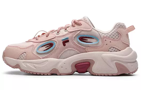 Женские туфли Raccoon Lifestyle с низким верхом, серебристый пион/пудра-патта Fila Fusion