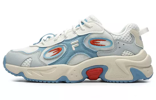 Женские туфли Raccoon Lifestyle с низким верхом, цвет: белоснежный/сумеречно-синий Fila Fusion