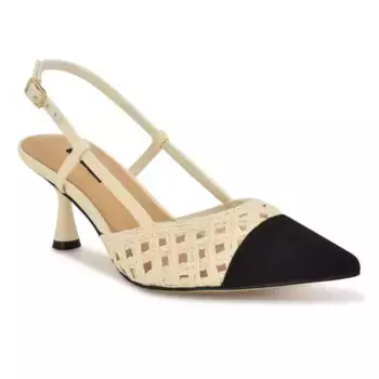 Женские туфли Railen с острым носком и открытой пяткой Nine West, цвет cream black