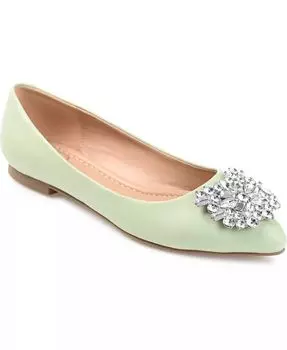 Женские туфли Renzo Jeweled Flats Journee Collection, зеленый