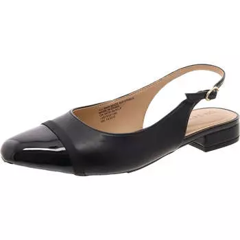 Женские туфли с открытой пяткой из искусственной кожи с квадратным носком On 34th, цвет black/black smooth