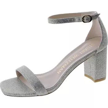 Женские туфли с открытым носком и ремешком на щиколотке Stuart Weitzman, цвет new noir