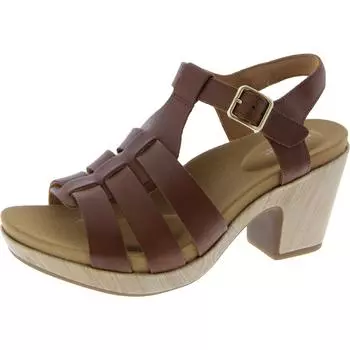 Женские туфли с открытым носком и ремешком на щиколотке Rockport, коричневый