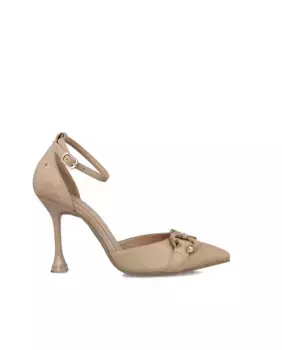 Женские туфли с ремешком на щиколотке и пряжкой на подъеме Menbur, бежевый