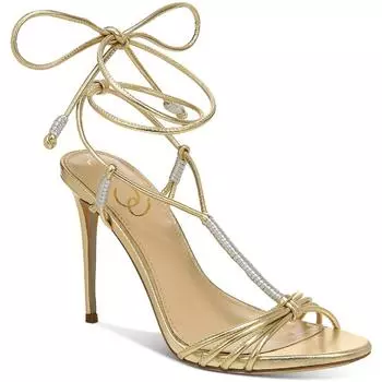 Женские туфли Safiya из искусственной кожи с обхватом щиколотки Sam Edelman, цвет gold/silver nappa