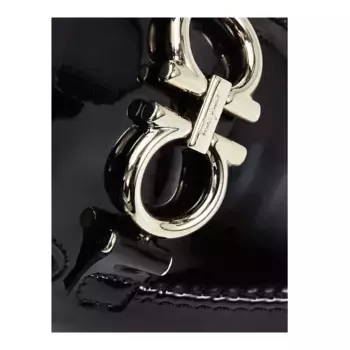 Женские туфли SALVATORE FERRAGAMO Trifoglio 727758 черные, мультиколор