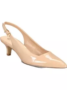 Женские туфли Scarlett II из искусственной кожи с острым носком и открытой пяткой на каблуке Bella Vita, цвет nude patent